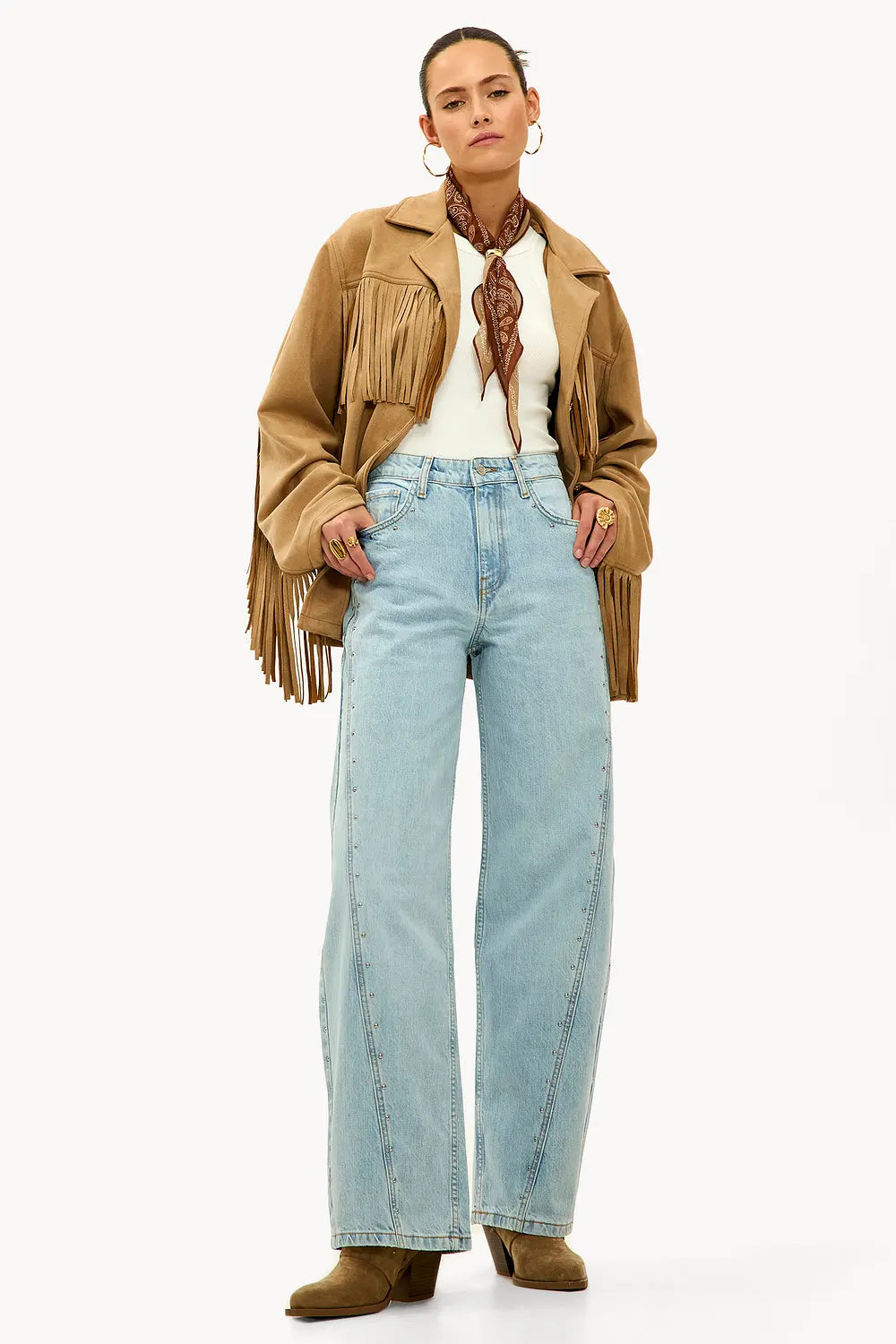 Zayala - Studs Balloon Jeans