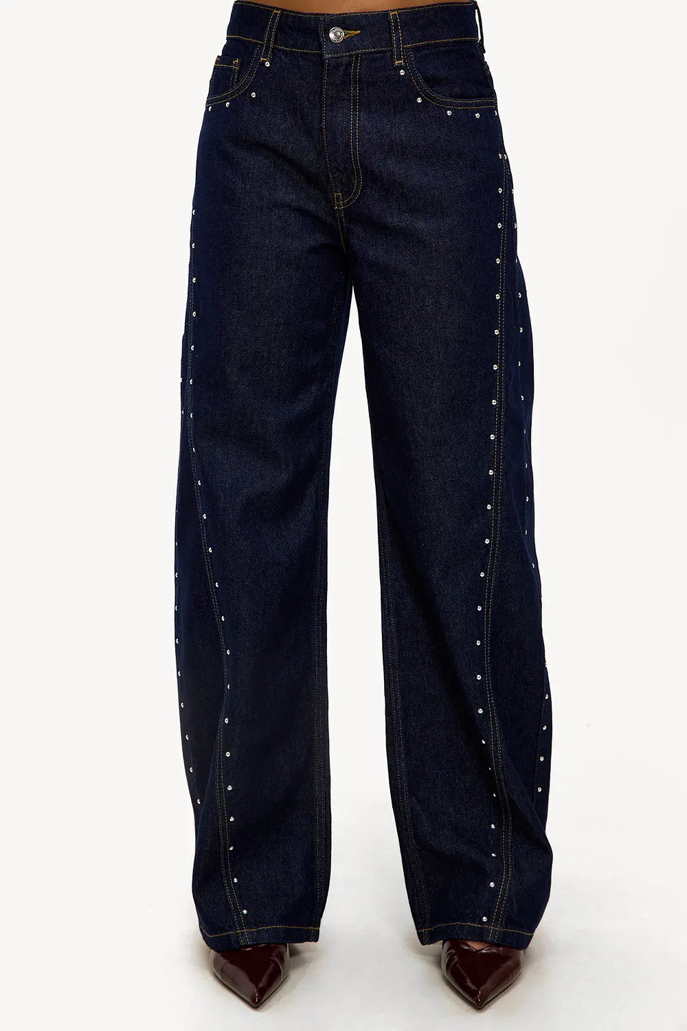 Zayala - Studs Balloon Jeans