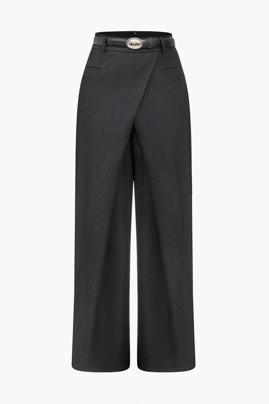 Elena | Elegante Hoge Taille Broek met Wikkeldetail
