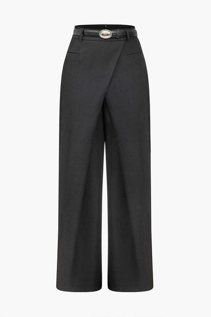 Elena | Elegante Hoge Taille Broek met Wikkeldetail