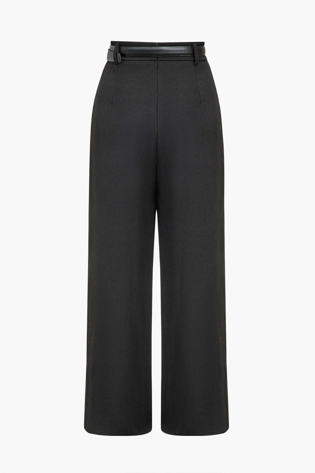 Elena | Elegante Hoge Taille Broek met Wikkeldetail