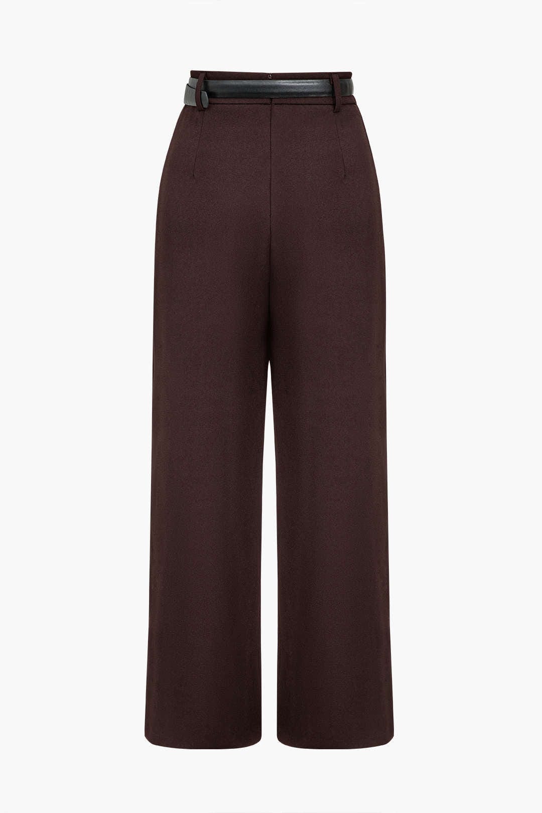 Elena | Elegante Hoge Taille Broek met Wikkeldetail