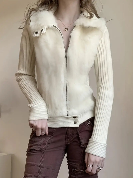 Aileen™  Getailleerd Vest met Bontkraag