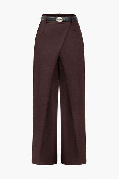 Elena | Elegante Hoge Taille Broek met Wikkeldetail